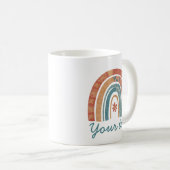 Mug Boho Arc-en-ciel et fleur mignon Musique (Devant droit)
