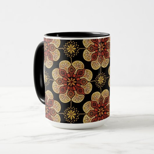 Mug Boho avec tuile d'ocher (Devant gauche)