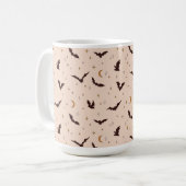 Mug Boho Bats et étoiles Motif d'Halloween (Devant gauche)
