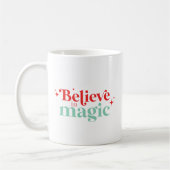 Mug Boho Believe in Magic Christmas police moderne (Gauche)