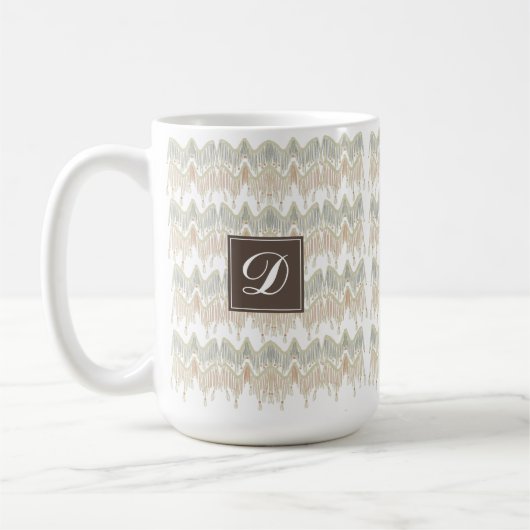 Mug Boho biologique Abstrait Macrame Naturel Pression (Gauche)