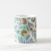Mug Boho bleu vert floral botanique fantaisiste (Centre)
