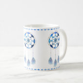 Mug Boho Blue Celestial Sky Mandala Chic Dreamcatcher (Devant droit)
