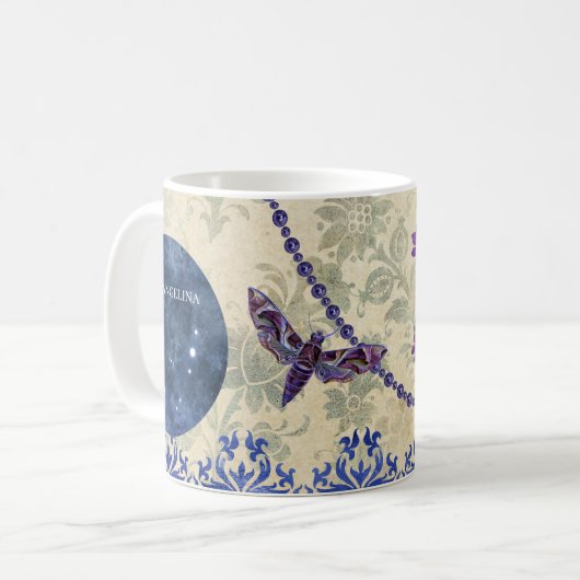 Mug Boho Blue Purple Owen Moon (Devant gauche)