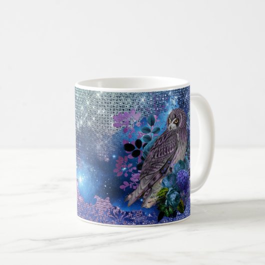 Mug Boho Blue Purple Owen Moon (Devant droit)