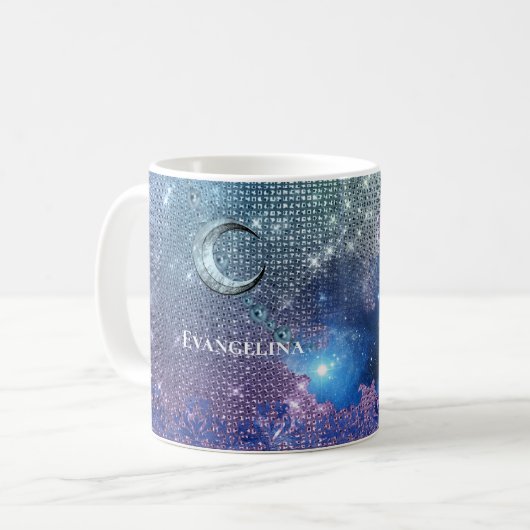 Mug Boho Blue Purple Owen Moon (Devant gauche)
