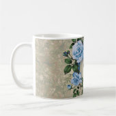 Mug Boho Blue Roses Moth Aquarelle (Gauche)