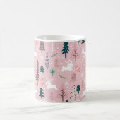 Mug Boho Blush Pink Winter Woodland Noël (Centre)