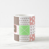 Mug Boho Brown, Bourgogne, vert et mauve Whimsical (Centre)
