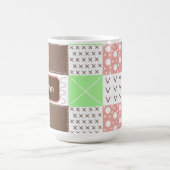 Mug Boho Brown, Bourgogne, vert et mauve Whimsical (Centre)