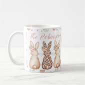 Mug Boho Bunnies Floral Personnalisé Pâques (Gauche)