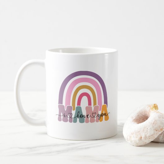 Mug Boho Burn Color Rainbow Mama (Avec donut)