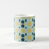 Mug Boho Celestial Sun Moon Motif bleu (Centre)