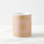 Mug Boho Celestial Sun Stars Motif rose (Centre)
