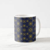 Mug Boho Celestial Sun Stars Personnalisé Bleu (Devant droit)