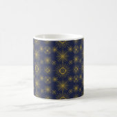 Mug Boho Celestial Sun Stars Personnalisé Bleu (Centre)