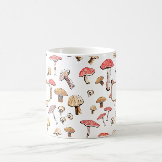 Mug Boho Champignons Toadstools à main personnalisés (Centre)