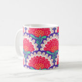 Mug Boho Chic Floral Vintage Imprimer. (Devant gauche)