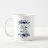 Mug Boho Chic Mint & Navy Floral Mariage Bride Tribu (Gauche)