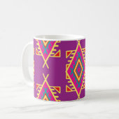 Mug Boho Chic : Ornement Ethnique Sans Seamless (Devant gauche)
