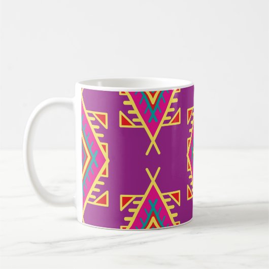 Mug Boho Chic : Ornement Ethnique Sans Seamless (Gauche)