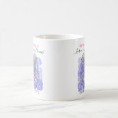 Mug Boho Chic Violet Mariée Coiffure Aquarelle Floral (Centre)