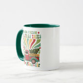 Mug Boho Christmas Farm Arbres frais Camion (Devant gauche)