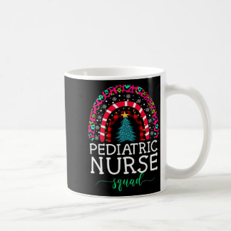 Mug Boho Christmas Leopard Rainbow Pediatric Nurse Squ