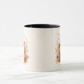 Mug Boho Citrouille Blanche et Fleurs Crème Halloween (Centre)