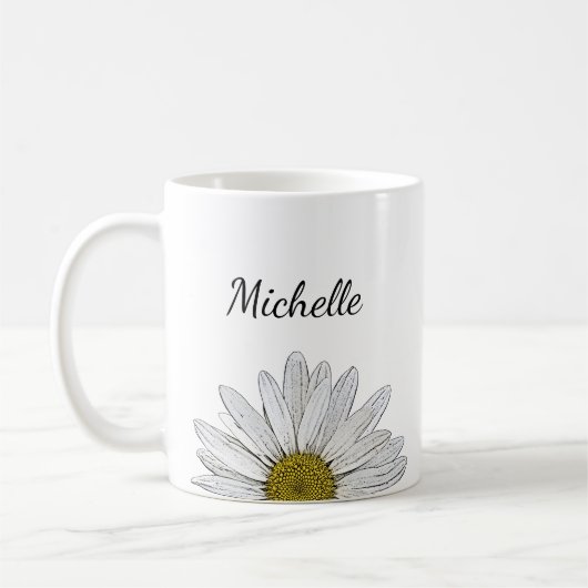Mug Boho Daisy Botanique Floral Cute Girly (Gauche)
