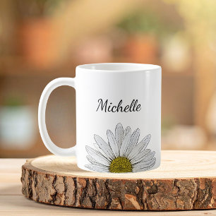 Mug Boho Daisy Botanique Floral Cute Girly