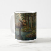Mug Boho de l'orignal rustique forêt boisée verdure (Devant gauche)