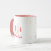 Mug Boho de Noël rose (Devant gauche)