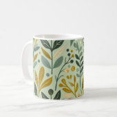 Mug Boho du milieu du siècle Floral Fleurs Fleurs sauv (Devant gauche)