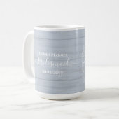 Mug BOHO Dusty Blue Driftwood Mason Jars Mariage (Devant gauche)