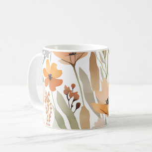 Mug Boho Fleur sauvage Aquarelle Floral Pastel