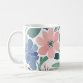 Mug Boho Fleur sauvage Aquarelle Floral Pastel (Gauche)