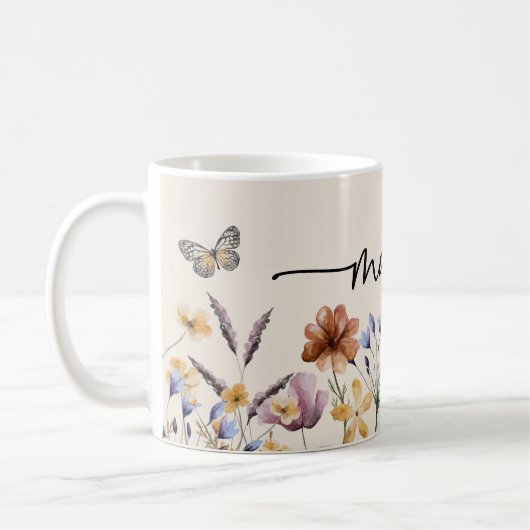 Mug Boho Fleur sauvage Mama (Gauche)
