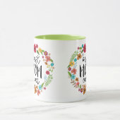 Mug Boho fleurie verte fille mère jour meilleure mère  (Centre)