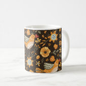 Mug Boho Floral Birds Motif de jardin (Devant droit)