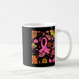 Mug Boho Floral Cancer du Sein Sensibilisation Pink Ri