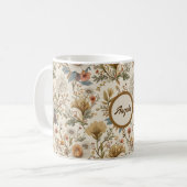 Mug Boho Floral en beige (Devant gauche)
