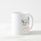 Mug Boho Floral Fête des mères Cadeau grand-mère (Devant droit)