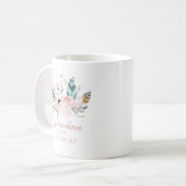 Mug Boho Floral Fête des mères Cadeau grand-mère (Devant gauche)