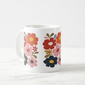 Mug Boho Floral Moderne du milieu du siècle (Devant gauche)