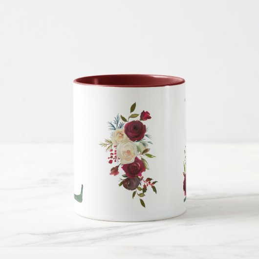 Mug Boho Floral Monogram L Café (Centre)