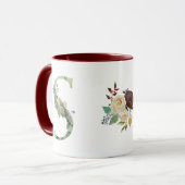 Mug Boho Floral Monogram S Café (Devant gauche)