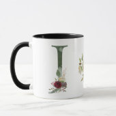 Mug Boho Floral Monogramme J Café (Gauche)