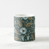Mug Boho Floral Motif Bleu (Centre)