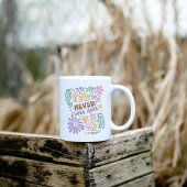Mug Boho Floral Retro ne perdez jamais espoir